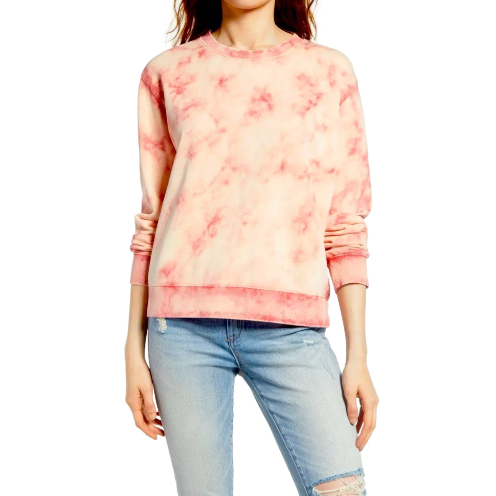 VIGOSS Women’s Size Small Peach Mineral Wash Crew Neck Pullover sweatshirt NWT